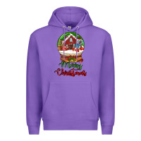 Purple Merry Christmas Premium Hoodie - LillyAllenDesigns