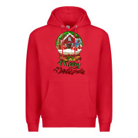 Red Merry Christmas Premium Hoodie - LillyAllenDesigns
