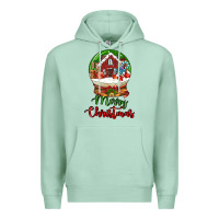 Seafoam Merry Christmas Premium Hoodie - LillyAllenDesigns
