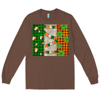 Chestnut irish flag with shamrocks and heart Long Sleeve Tee - AdoDesignShop