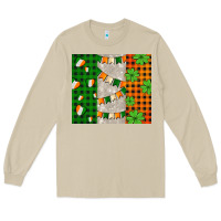 Mushroom irish flag with shamrocks and heart Long Sleeve Tee - AdoDesignShop