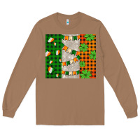 Toasted Coconut irish flag with shamrocks and heart Long Sleeve Tee - AdoDesignShop