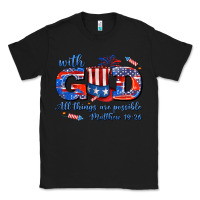 Black with god all things are possible usa Classic Tee - AdoDesignShop