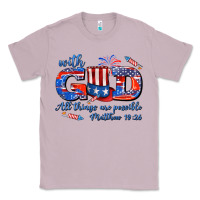Lilac with god all things are possible usa Classic Tee - AdoDesignShop