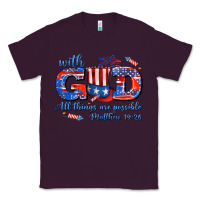 Plum with god all things are possible usa Classic Tee - AdoDesignShop