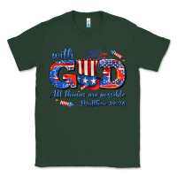 Sports Green with god all things are possible usa Classic Tee - AdoDesignShop