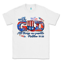 White with god all things are possible usa Classic Tee - AdoDesignShop