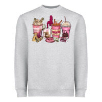 Heather Grey Girl boss coffee cups Heavyweight Sweatshirt - Zillion Design Studio