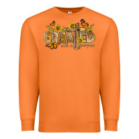 Carrot created with a purpose with sunflower and butterfl Premium Sweatshirt - NancyCooperArtShop