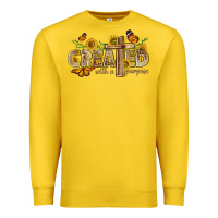 Lemon created with a purpose with sunflower and butterfl Premium Sweatshirt - NancyCooperArtShop