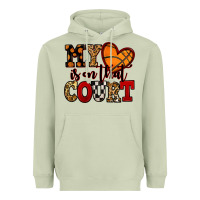 Matcha my heart is on that court basketball red and black Heavyweight Hoodie - NancyCooperArtShop