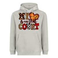 Moon Dust my heart is on that court basketball red and black Heavyweight Hoodie - NancyCooperArtShop