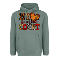 Sage my heart is on that court basketball red and black Heavyweight Hoodie - NancyCooperArtShop