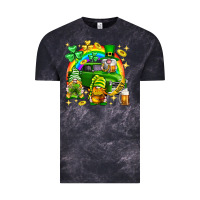 Cloud Black St. Patrick's Day gnomies truck Vintage Tee - Neo Western