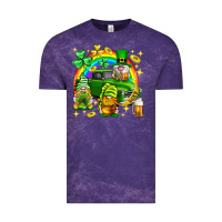 Cloud Purple St. Patrick's Day gnomies truck Vintage Tee - Neo Western