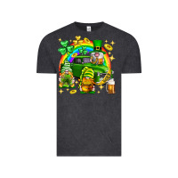 Vintage Black St. Patrick's Day gnomies truck Vintage Tee - Neo Western