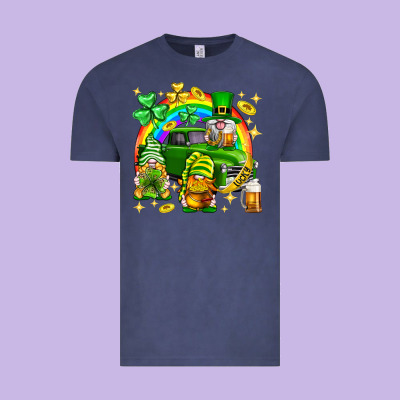 St. Patrick's Day Gnomies Truck Vintage Tee Designed By Neo Western