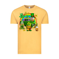 Vintage Mustard St. Patrick's Day gnomies truck Vintage Tee - Neo Western