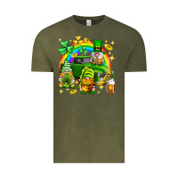 Vintage Olive St. Patrick's Day gnomies truck Vintage Tee - Neo Western