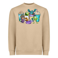 Mushroom cartoon characters coffee cups Heavyweight Sweatshirt - Zillion Design Studio
