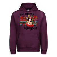 Mauve Wine La Mama Mos Chingona Urban Hoodie - texasbilliewilder