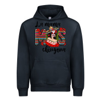Navy La Mama Mos Chingona Urban Hoodie - texasbilliewilder
