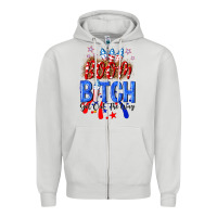 Dove Grey boom bitch get out the way Zipper Hoodie - NancyCooperArtShop