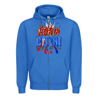 True Royal boom bitch get out the way Zipper Hoodie - NancyCooperArtShop