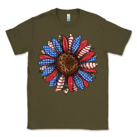 Army Green usa flag camouflage sunflower Classic Tee - JahusDesignShop