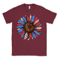 Burgundy usa flag camouflage sunflower Classic Tee - JahusDesignShop