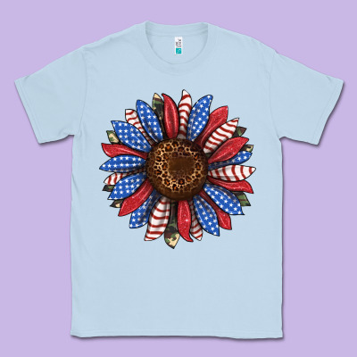 Usa Flag Camouflage Sunflower Classic Tee Designed By Jahusdesignshop