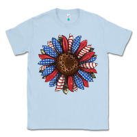 Dusty Blue usa flag camouflage sunflower Classic Tee - JahusDesignShop