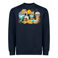 Navy chicken coffee cups Heavyweight Sweatshirt - Zillion Design Studio