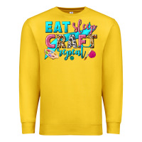 Lemon eat sleep craft repeat Premium Sweatshirt - NancyCooperArtShop