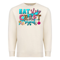 Sandshell eat sleep craft repeat Premium Sweatshirt - NancyCooperArtShop