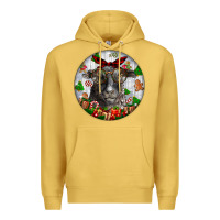 Antique Gold christmas dorper sheep Premium Hoodie - LillyAllenDesigns