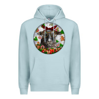 Blue Mist christmas dorper sheep Premium Hoodie - LillyAllenDesigns