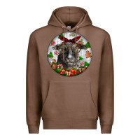 Chestnut christmas dorper sheep Premium Hoodie - LillyAllenDesigns