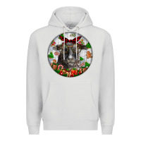 Dove Grey christmas dorper sheep Premium Hoodie - LillyAllenDesigns