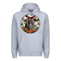 Heather Grey christmas dorper sheep Premium Hoodie - LillyAllenDesigns