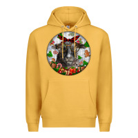 Mustard christmas dorper sheep Premium Hoodie - LillyAllenDesigns