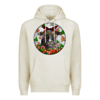 Oatmeal Heather christmas dorper sheep Premium Hoodie - LillyAllenDesigns