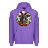 Purple christmas dorper sheep Premium Hoodie - LillyAllenDesigns