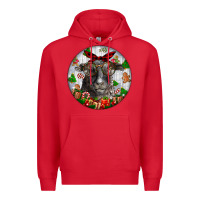 Red christmas dorper sheep Premium Hoodie - LillyAllenDesigns
