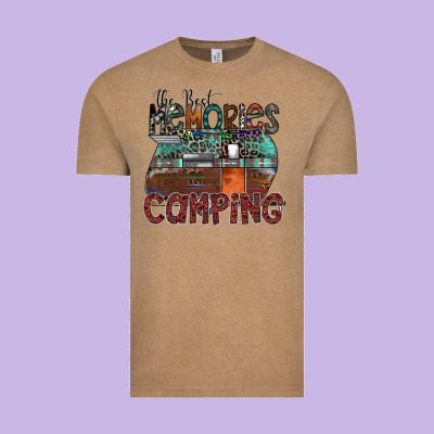 The Best Memories Camping Vintage Tee Designed By Sublimationcraftshop