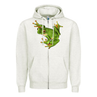 White Lipped Tree Frog Illustrations Zipper Hoodie | Teevron