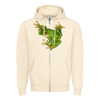 Sandshell White Lipped Tree Frog Illustrations Zipper Hoodie - LillyAllenDesigns