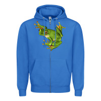 True Royal White Lipped Tree Frog Illustrations Zipper Hoodie - LillyAllenDesigns