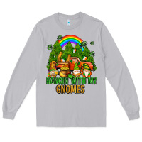 Moon Dust hangin with my gnomes with rainbow Long Sleeve Tee - AdoDesignShop