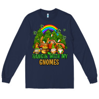 Navy hangin with my gnomes with rainbow Long Sleeve Tee - AdoDesignShop